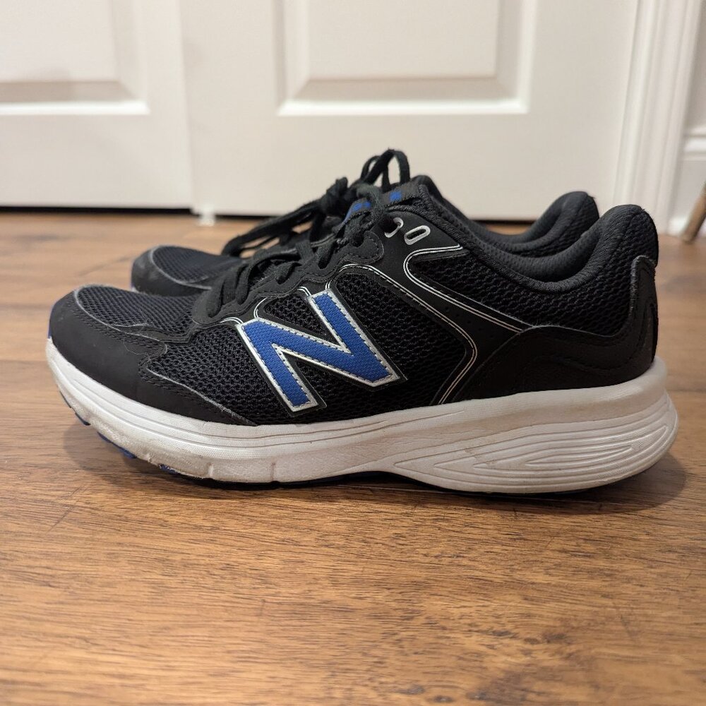 New Balance men's sneakers w/ Comfort Insert - black blue, 7.5